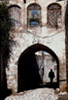 Une ruelle de la vielle ville d'Alep qui m�ne � une zawweyya soufie. Alep est un grand centre soufi du Moyen-Orient.